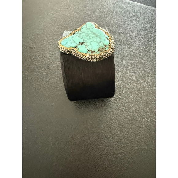 Women's Elisabeth Pohle Designs Cuff Bracelet Howlite Black One Size - Picture 3 of 7